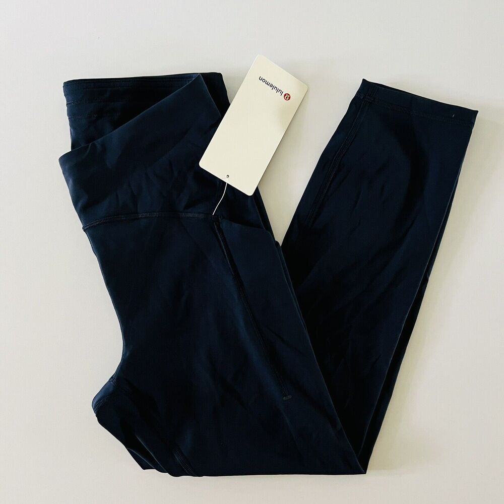 LULULEMON ATHLETICA True Navy Power Thru HR Crop 23" Leggings - US 8